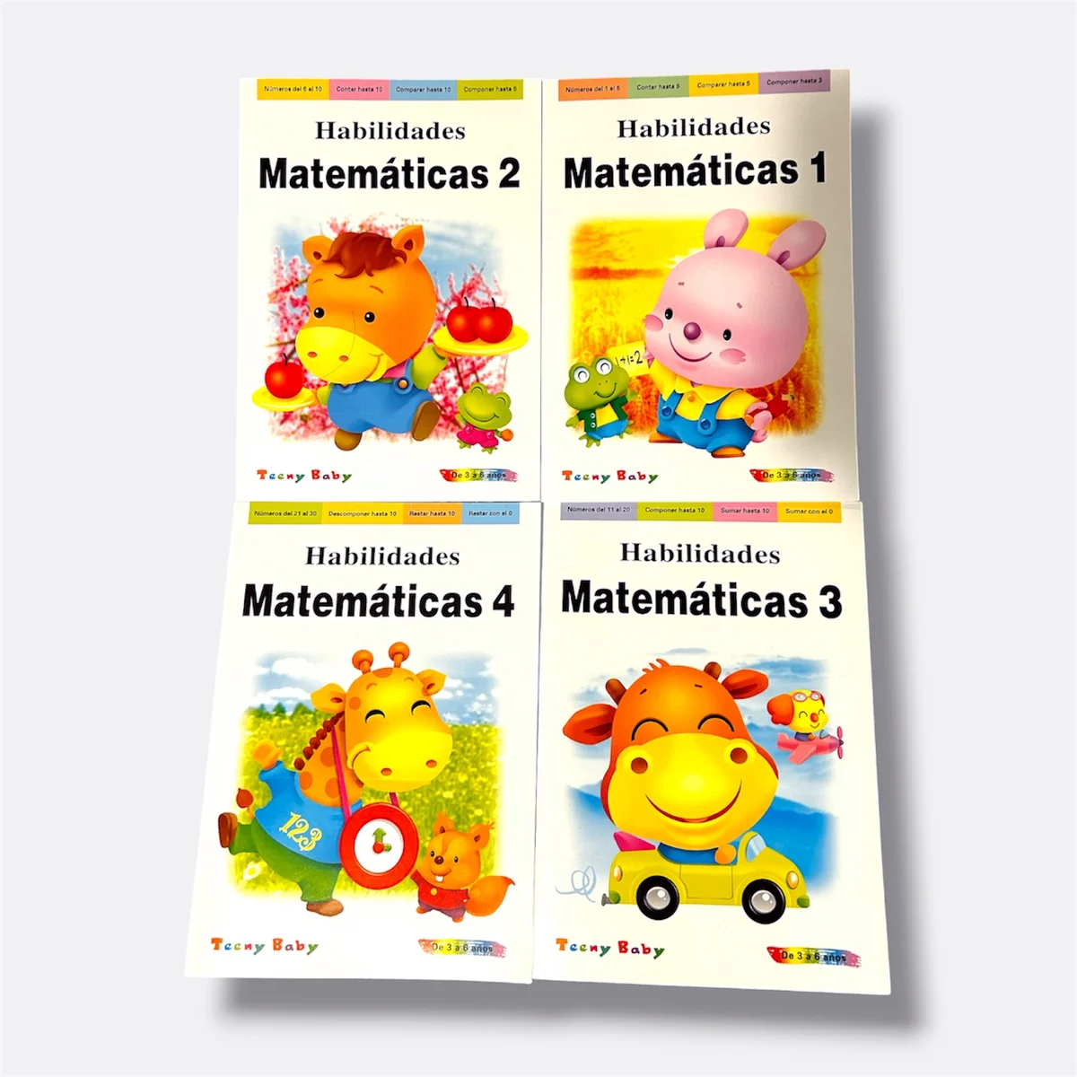Pack 4 Cuadernillos de Matemáticas Preescolar — 4 cuadernillos de matemáticas · preescolar 3 a 6 años — KIOSTRO