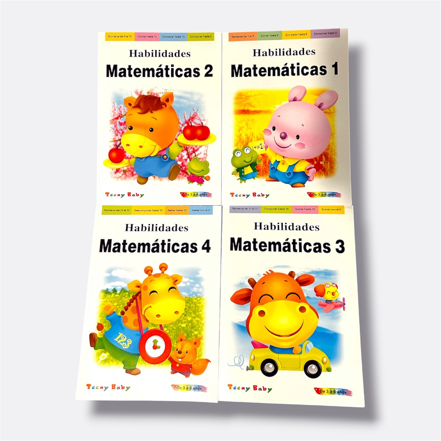 Pack 4 Cuadernillos de Matemáticas Preescolar — 4 cuadernillos de matemáticas · preescolar 3 a 6 años — KIOSTRO Chile