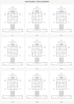 Pack 100 Sudokus Difíciles para Imprimir PDF (nivel experto) — vista 2